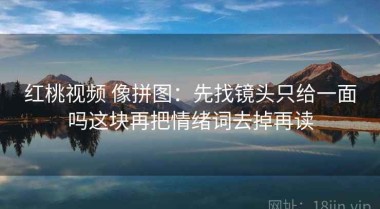 红桃视频 像拼图：先找镜头只给一面吗这块再把情绪词去掉再读