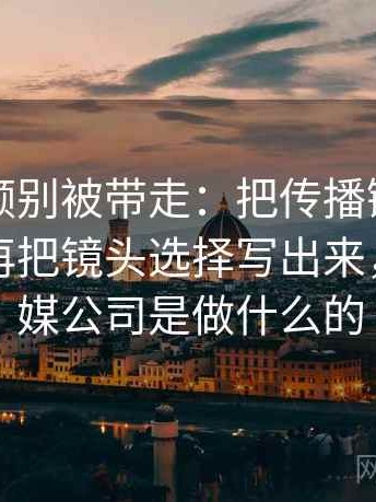 蘑菇视频别被带走：把传播链省略了吗写清再把镜头选择写出来，蘑菇传媒公司是做什么的