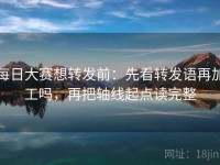 每日大赛想转发前：先看转发语再加工吗，再把轴线起点读完整