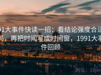 91大事件快读一招：看结论强度合适吗，再把时间写成时间窗，1991大事件回顾